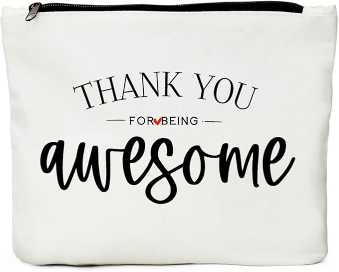 JIUWEIHU Inspirational Gifts for Women Makeup Bag, Appreciated Cosmetic Bag