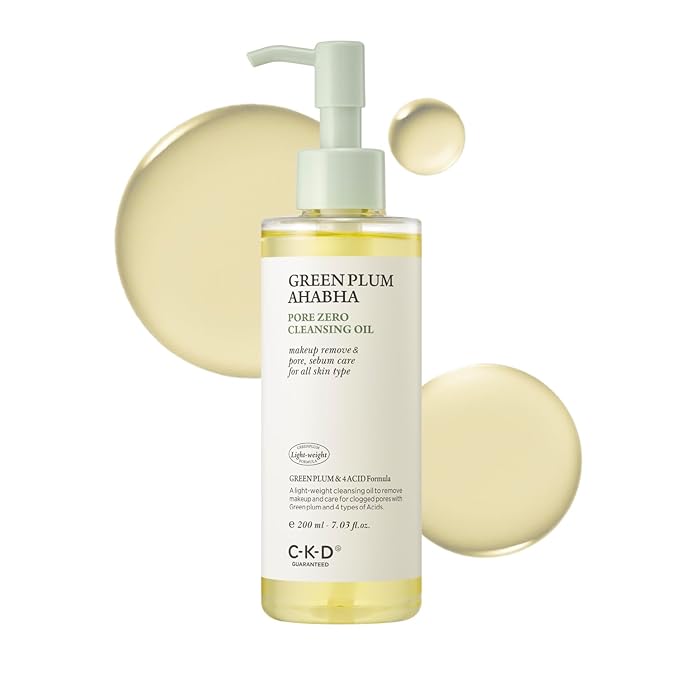 CKD Green Plum AHA·BHA Pore Zero Face Cleansing Oil, No Oily Residue