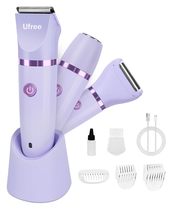 Ufree 3-in-1 Bikini Trimmer Electric Razors for Women, Body Hair Trimmer