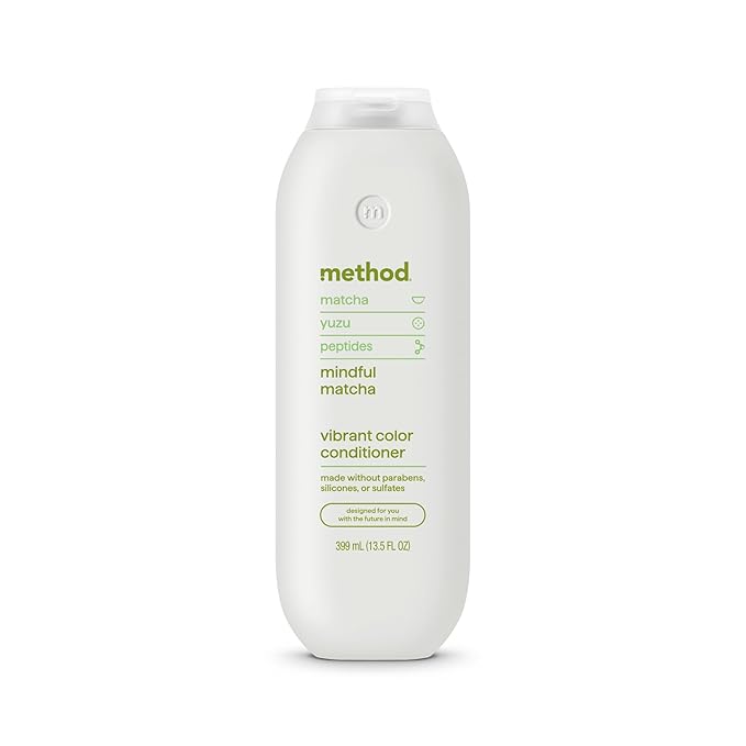 Method Color Protect Conditioner, Mindful Matcha – Safe for Color-Treated Hair, Protects from Environmental Stressors, with Strengthening Peptide – Paraben Free, Cruelty Free – 13.5 oz