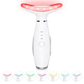 Jobazok 7 Color Neck Face Massager - Facial Massager Tool for Skin Care at Home, Vibrating Face Massager with Thermals, Galvanic Machines White