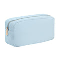 YogoRun Preppy Stuff Makeup Bag Travel Toiletry Bag for Women Water-resistant Nylon Zipper Cosmetic Pouch with Four Pockets L, Light Blue