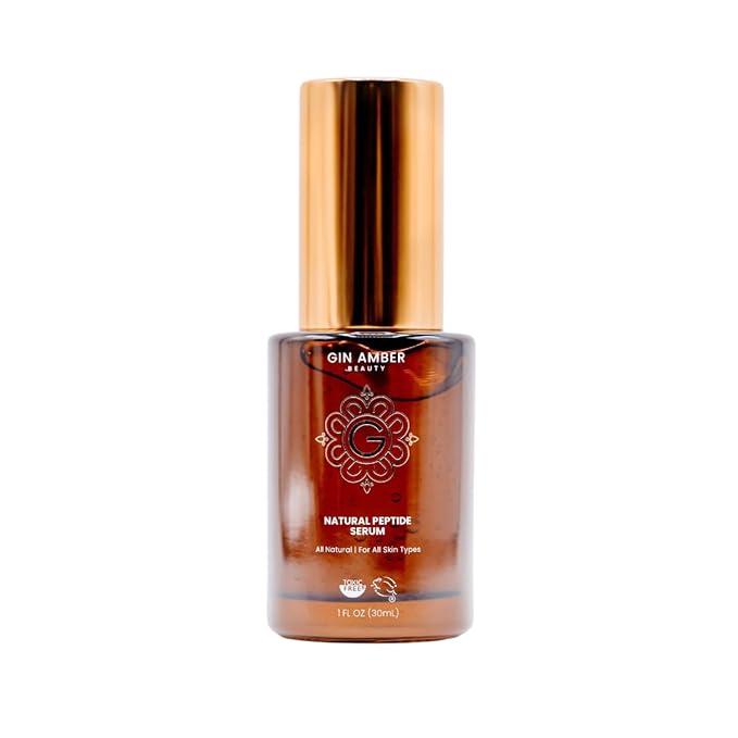 Gin Amber Beauty Peptide Facial Serum- Firming Skin Serum with Vit E 1fl oz