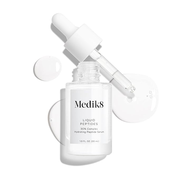Medik8 Liquid Peptides - Multi Peptide Face Serum For Women and Men - Smooths Wrinkles and Fine Lines - Hydrating and Anti Aging Serum - 1.0 oz