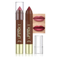 IATMOMOD 2Pcs Matte Lipstick Crayon Set for Women, 24 Hour Mauve Cherry Red Lipstick Lip Liner Pencil Long Lasting Waterproof Smudge Proof, Neutral lip liner marker Easy Application Full Coverage