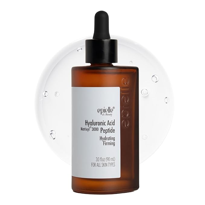 Epielle Complex Hyaluronic Acid + Peptides Serum 3 fl.oz, Glowing and Firming Formula for Uneven Tone & Enlarged Pores, Anti-Aging for Face, Korean Skin Care