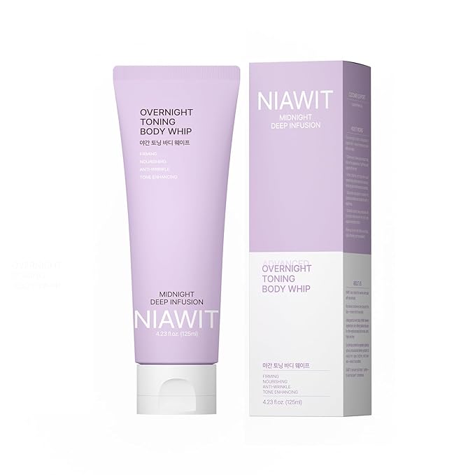 NIAWIT Overnight Toning Body Whip – For Loose Crepey Skin on Arms, Thighs & Belly | Firming, Moisturizing & Anti-Wrinkle Night Cream to Improve Tone While You Sleep, All Skin Types