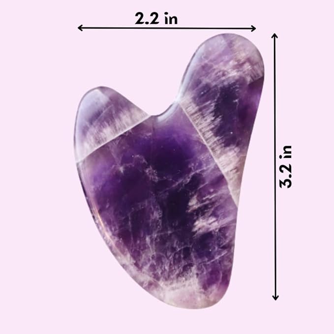 Mount Lai -The Amethyst Gua Sha Facial Lifting Tool | Face Sculpting Tool for Skin Care | Guasha Tool for Face and Body | Facial Massage Tools to Relieve Muscle Tension and Reduce Puffiness