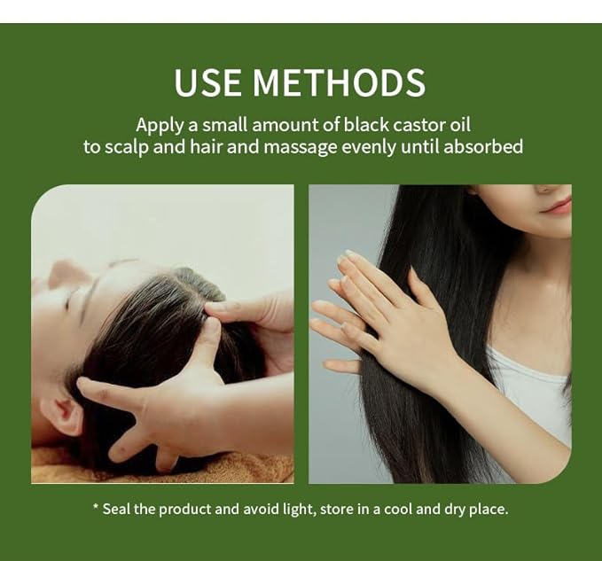 Hobaca Hair Strengthening Oil for All Hair Types (Black Castor Oil)
