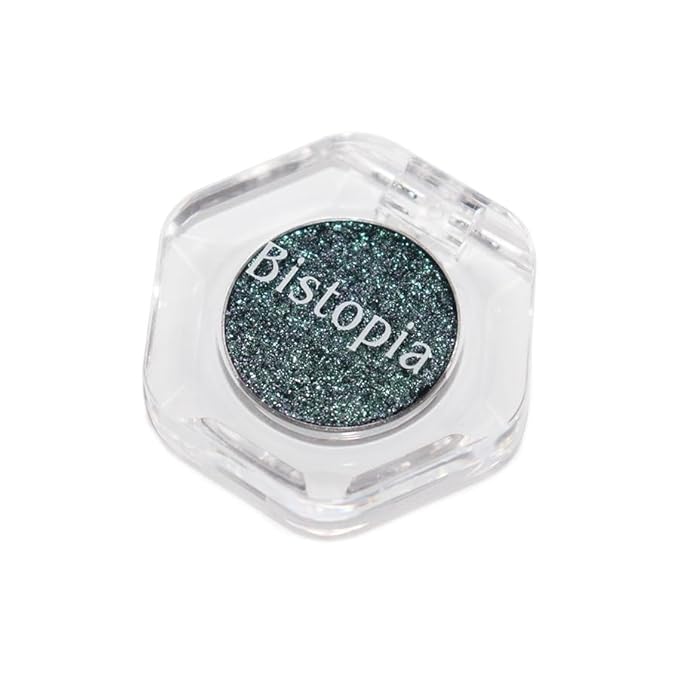 Bistopia Holographic Glitter Single Eyeshadow, Pearlescent Shimmer Metallic Cream Powder Eye Makeup, Blendable Long Lasting Waterproof, Multi-Use Face Highlighter, 2g(Time Lapse)