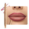 JUAAZIN Fire Brick Red Matte Lip Liner Pencil, Plump Lip Liners Long-Lasting Creamy Formula, With Silicone Smudger for Define Contours & Sculpting Lip, Waterproof Non-Staining Crayon Lip Liner 04#