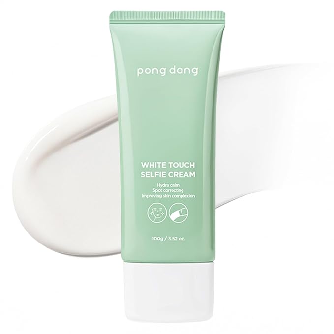 PONGDANG Tone-UP Touch Selfie Cream (3.52oz) | Brightening Cream for Face & Body, No Makeup Natural Look | Hydrating & Redness-Soothing Formula | Korean Skin Care