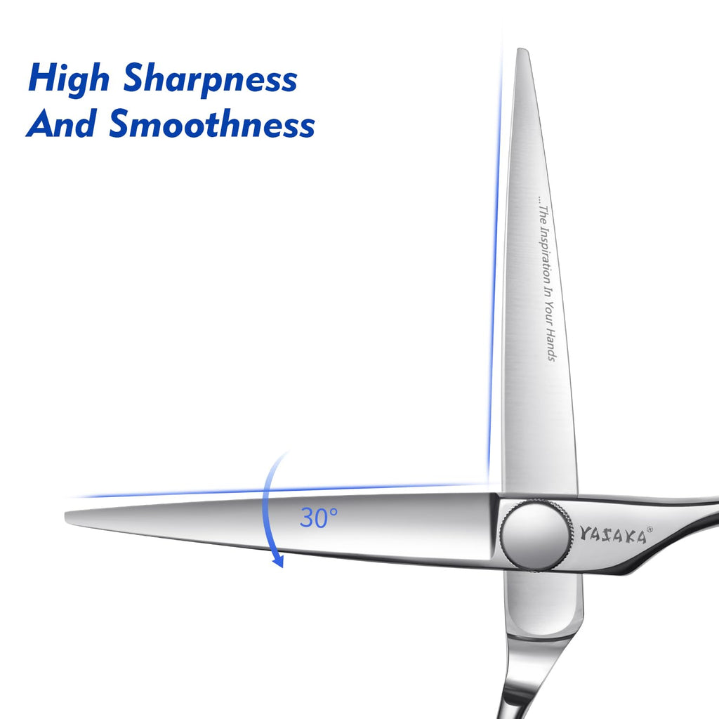 Professional Barber Shears for Hair Cutting with Razor-Sharp Blades & Cobalt Alloy Steel, Salon Hairstylist Hairdresser Precison Haircut Scissors for Women Men Kids, Home Use, 6 Inch