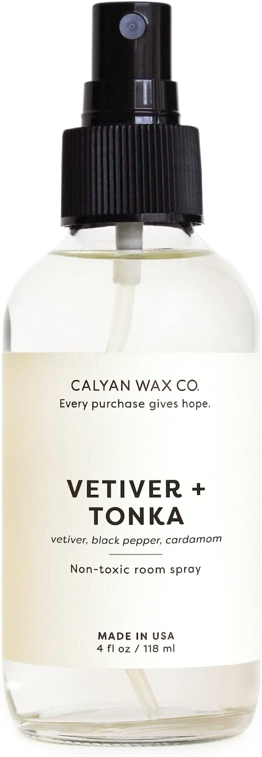 Calyan Wax Co. Vetiver & Tonka Room Spray - Natural Room Deodorizer