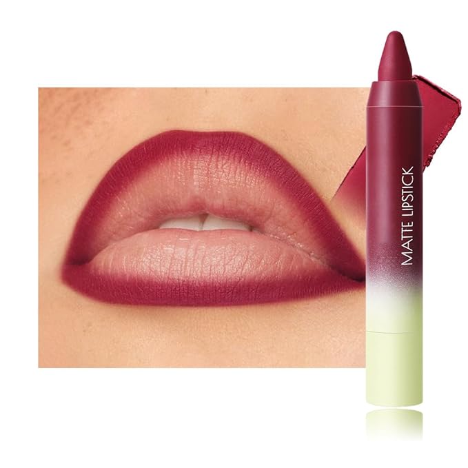 BINGBRUSH 2-in-1 Matte Lip Liner and Lipstick, Long Lasting Lip Pencil