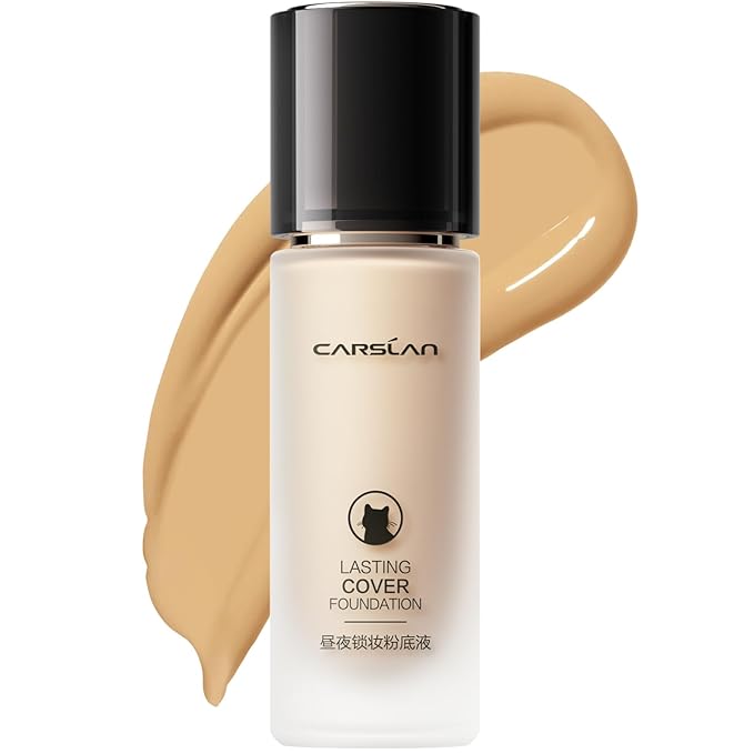 CARSLAN Lasting Cover Foundation for Full Coverage with 24H Matte Wear, N01