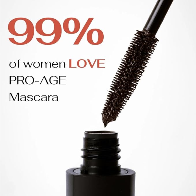 Cellmetics Mascara for Older Women 60 Plus, Volumizing & Lengthening Mascara with Lash Growth Effect, Hypoallergenic, Smudge-Free and Gentle for Sensitive Eyes ((02) Brown)