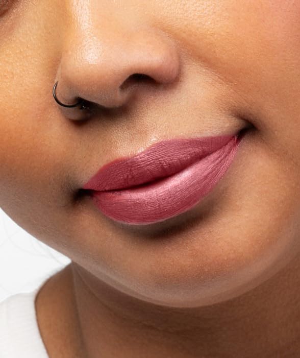 Aromi Chestnut Rose Metallic Liquid Lipstick, Shimmery (Alpine Bloom)