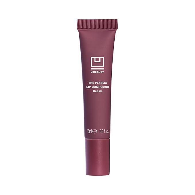 U Beauty The PLASMA Tinted Lip Compound - Anti-Aging & Anti-Wrinkle Lip Gloss, Hyaluronic Acid, Shea Butter & Peptides for Hydration & Plumping,Cassis - 15 mL