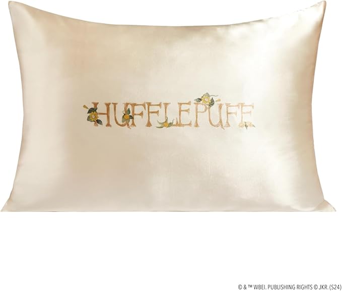 Kitsch & Harry Potter Satin Pillowcase W/Zipper - Size 19x26, Hufflepuff