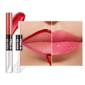 JUAAZIN Dewy Rose Lip Stain Peel Off Lip Gloss oil Dual-Ended Combo, Lips Liner Stain Peel Off Tattoo, Long Lasting & Waterproof, Transfer-Proof Lip Tint Stain with Lip oil for All Skin Type 02#