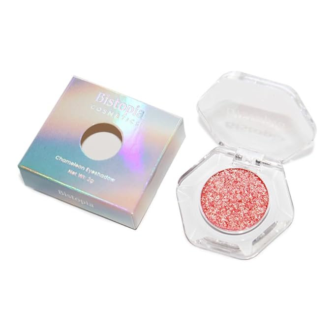 Bistopia Holographic Glitter Single Eyeshadow, Pearlescent Shimmer Metallic Cream Powder Eye Makeup, Blendable Long Lasting Waterproof, Multi-Use Face Highlighter, 2g (Monarch)