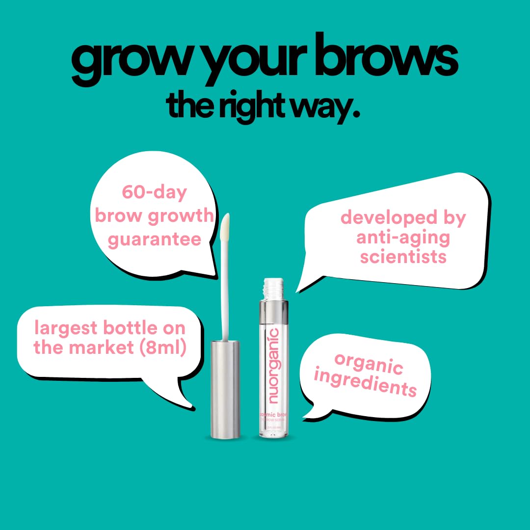 nuorganic Cosmic Brow Eyebrow Growth Serum, Natural Ingredients, 8ml XL