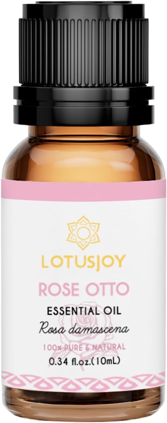 LOTUSJOY Rose Otto Essential Oil, for Skin, Massage, Diffuser, 0.34 Oz