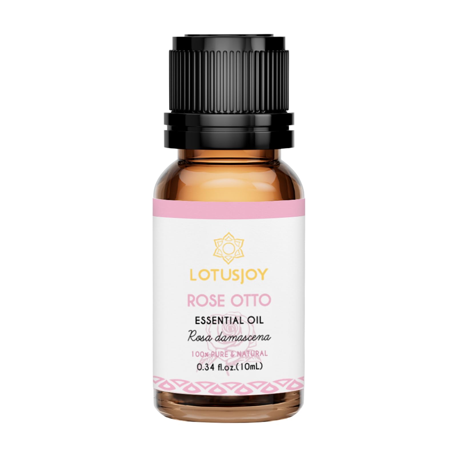 LOTUSJOY Rose Otto Essential Oil, for Skin, Massage, Diffuser, 0.34 Oz