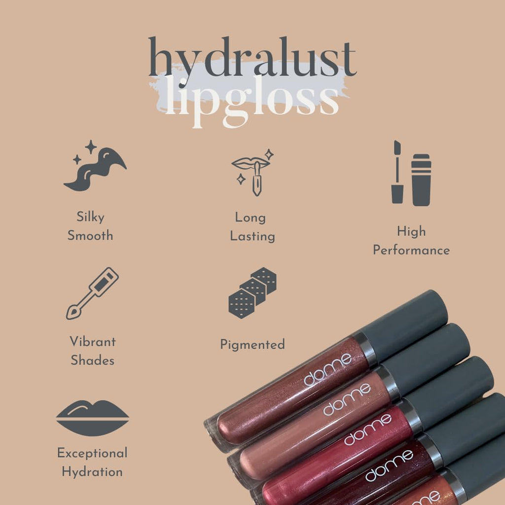 dome BEAUTY Lip Gloss (Angela) LipGloss Vegan. CleanBeauty, CLEAN BEAUTIFUL YOU (Indira, 0.20 oz)