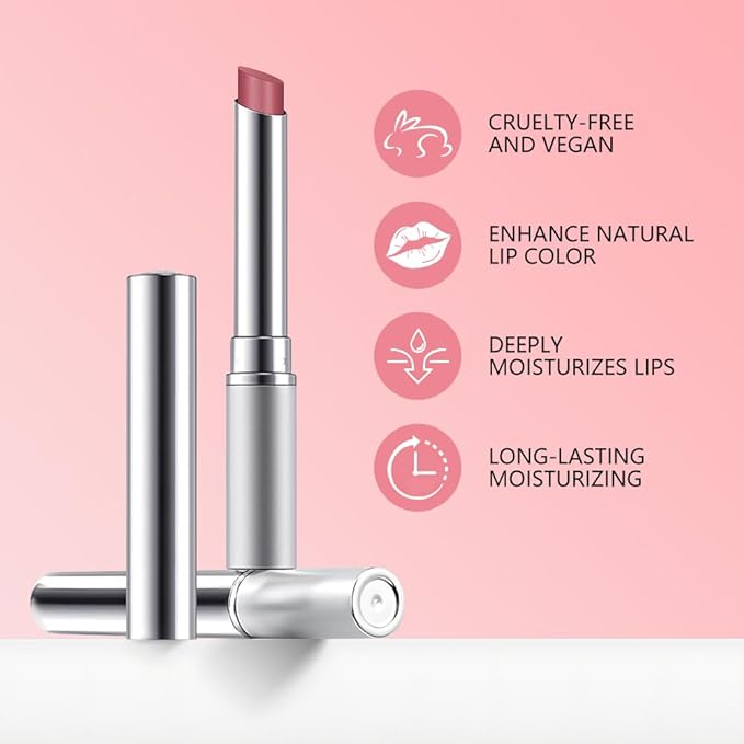 HHLTOH 2Pcs Dusty Pink Honey Tinted Lip Stain Lip Balm Lip Gloss Lipstick, Sheer Hydrating Lip Stains Tint for Mature Skin, Moisturizing Lip Tint Balm with Natural Shine, Vegan & Cruelty-Free