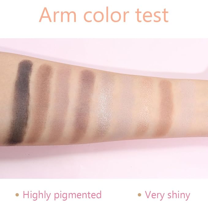 CAKAILA 9 Colors Nude Eyeshadow Palette Makeup,Taupe Bronze Brown Matte Cream Eye Shadow,Natural Neutral Eyeshadow Palette Nude