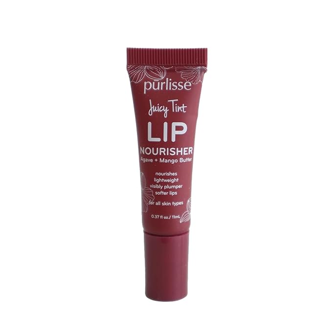 pūrlisse Juicy Tint Moisturizing Tinted Lip Balm for Women - Hydrating Tinted Lip Balm for Dry Lips - Enriched with Shea Butter & Jojoba Oil for Plumper Soft Lips - Berry Shine (.38 oz)