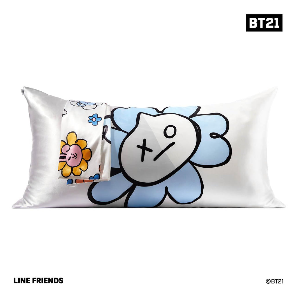Kitsch x BT21 Satin Pillowcase with Zipper - Size 19x36, Van