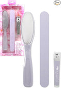 Earth & I - Pink 3-Piece Pedicure Kit: Luxury At-Home Spa Foot Care Set