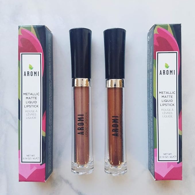 Aromi Teddy Bear Metallic Matte Liquid Lipstick, Chocolate Brown Shade