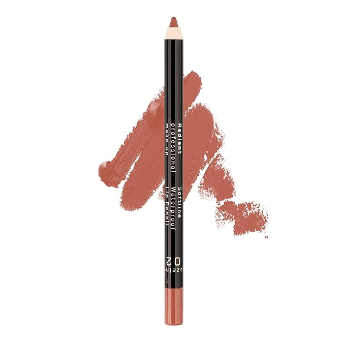 Radiant Professional Waterproof Long Lasting Lip Liner, 02 HAZELNUT
