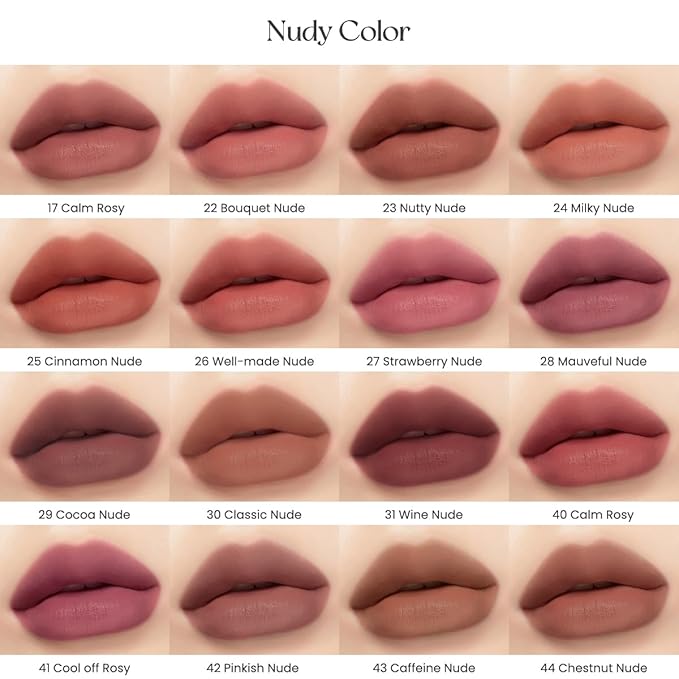 Peripera Ink The Velvet Lip Tint | Highly Pigmented, Longwear & Weightless Lip Tint | Smudge-Proof, Buildable Color for Lips & Cheeks | K-Beauty Makeup, Safe for Sensitive Lips (043 Caffeine Nude)