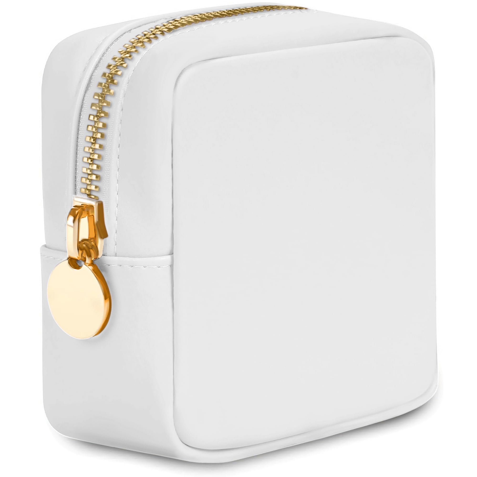 DANCOUR Small Cosmetic Case, White, for Purse Organization, Travel, Mini Makeup Bag