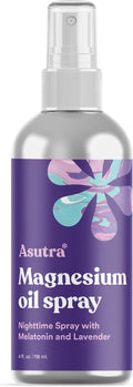 ASUTRA Topical Magnesium Chloride Oil Spray with Lavender and Melatonin, 4