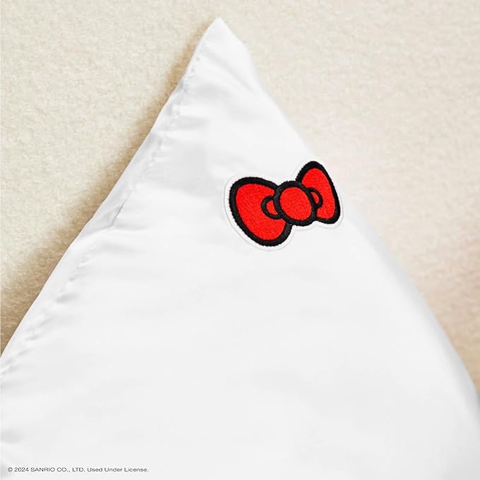 Kitsch x Hello Kitty Satin Pillowcase - Size 19x26, Ivory