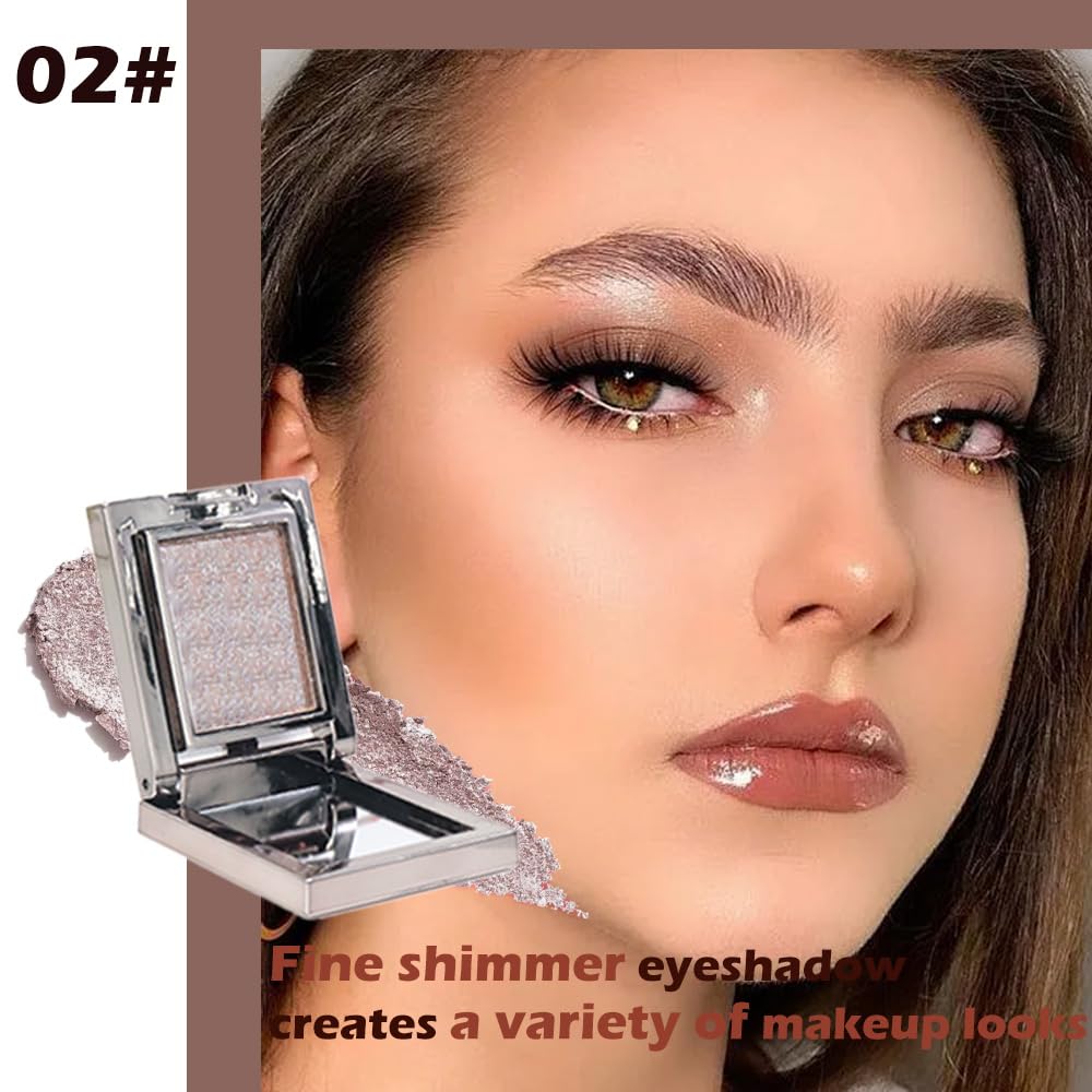 CAKAILA Taupe Mauve Shimmer Single Eye Shadow Palette Makeup with Mirror,Neutral Powder Monochrome Eyeshadow for Older Women,Waterproof Long Lasting Naturing-Looking sombras para ojos