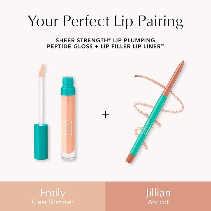Thrive Causemetics Lip Filler Plumping Lip Liner, Apricot Shade