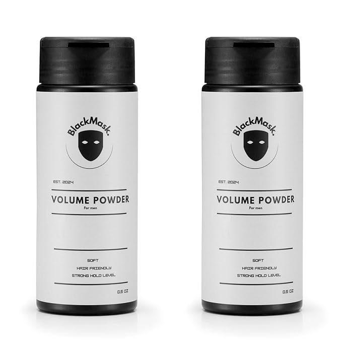 BlackMask Texture Powder for Men, Easy to Apply - Instantly Adds Texture & Volume, Strong Hold, Hair Powder for Men (Pack of 2)