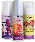 Parlor Games Happy Hormone Bundle: Silky Peach Estriol, Vibrant Third Progesterone & ReBounce DHEA Creams