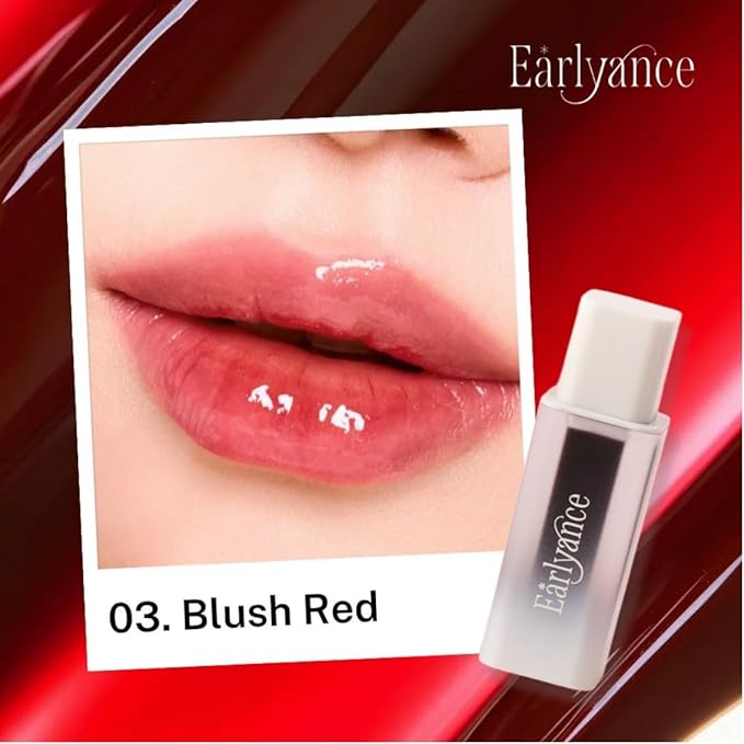 Earlyance Peel Off Natrual Watercolor Lip Tattoo Liner (6g), 24hr-Long Lasting Korean Lip Stain, Transfer Proof Matte Blush Red with Gentle Plumping for Bareface Look (Blush Red)