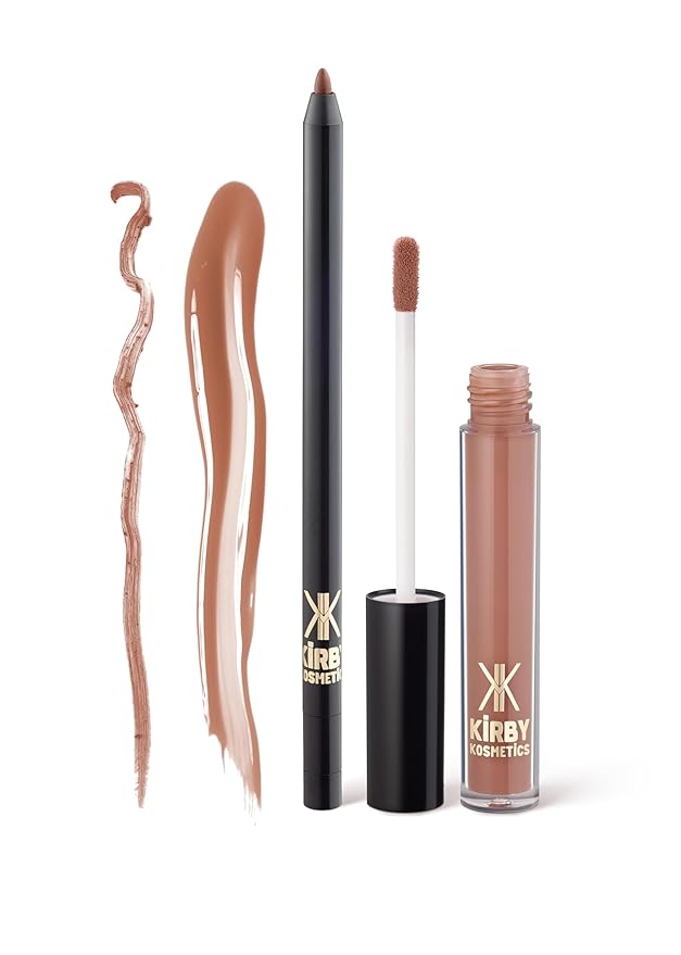 Kirby Kosmetics Lip Kit Duo – Glowing Different - TikTok-Viral Precision Liner & Glossy Liquid Lipstick, Clean 2-Step Set with Hydrating Long-Wear Color – Bold Inclusive Beauty for Everyday Konfidence