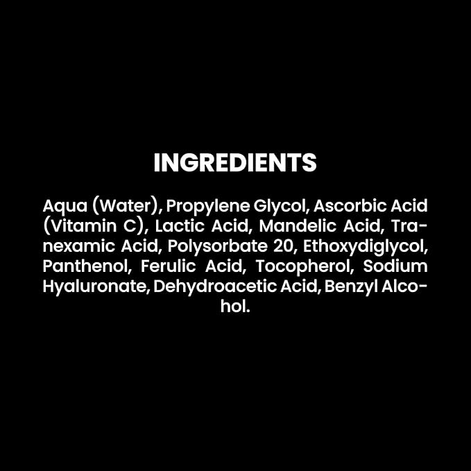 SkinTra C-Acid Vitamin C & AHA Face Serum – Advanced Exfoliating and Brightening Treatment – Designed for Night Use with Lightweight Finish – 10% AHA Blend – 30 ml/Net 1.01 Fl. Oz