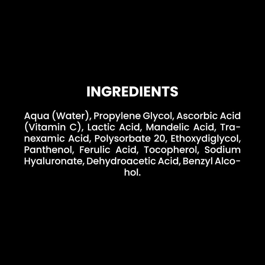 SkinTra C-Acid Vitamin C & AHA Face Serum – Advanced Exfoliating and Brightening Treatment – Designed for Night Use with Lightweight Finish – 10% AHA Blend – 30 ml/Net 1.01 Fl. Oz