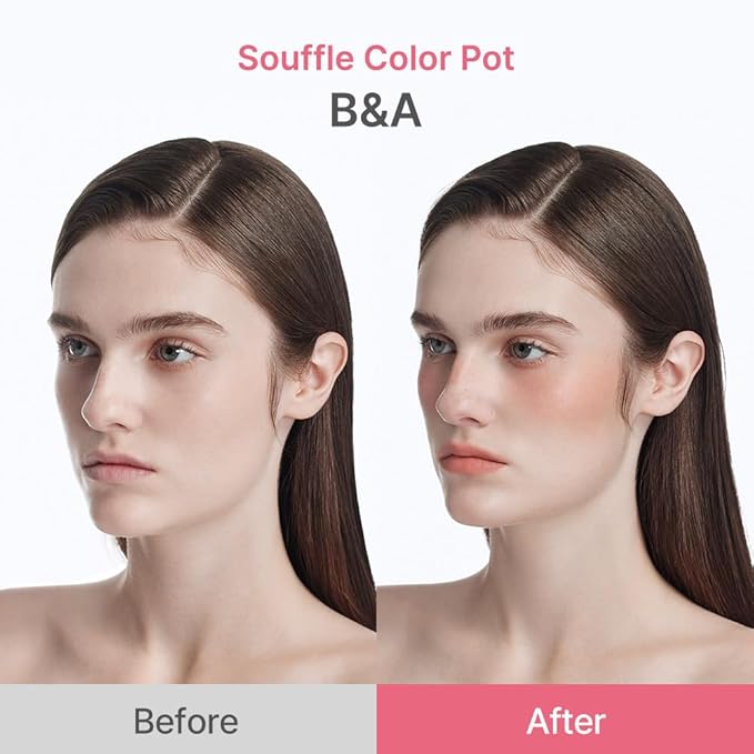 dasique Souffle Color Pot #05 Pumpkin Puree – Makeup Blush, Buildable Silky-Smooth Texture, Build-In Mini Brush, Multi-Use For Cheek and Lip
